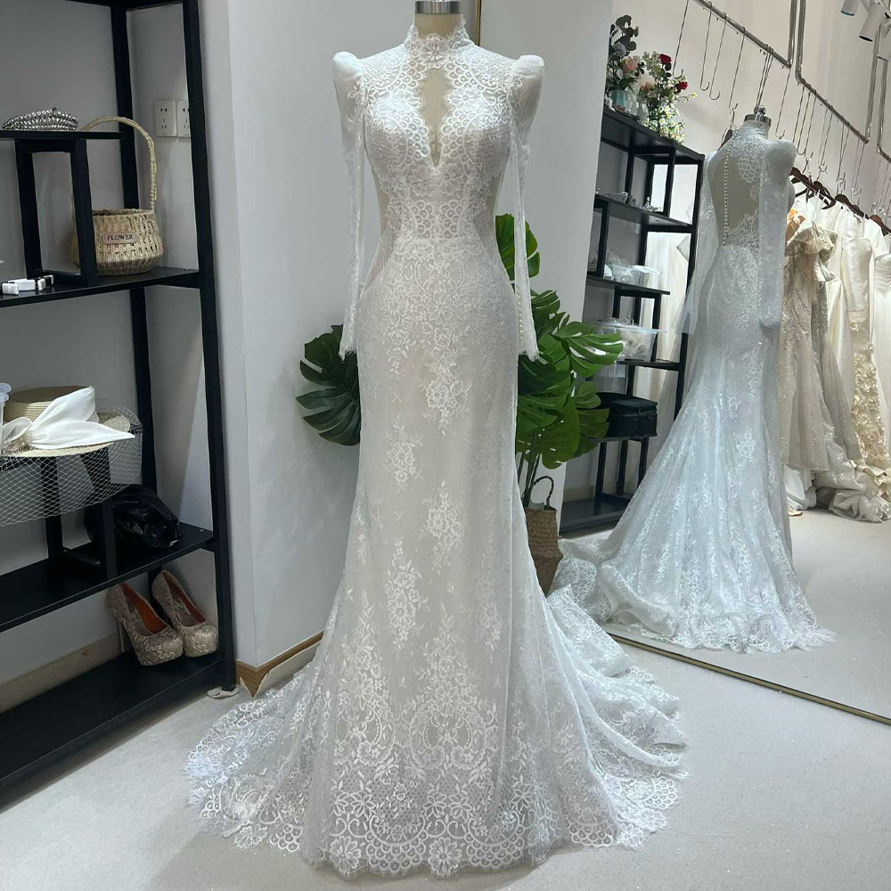 Embroidery Organza - Abito da sposa a sirena con