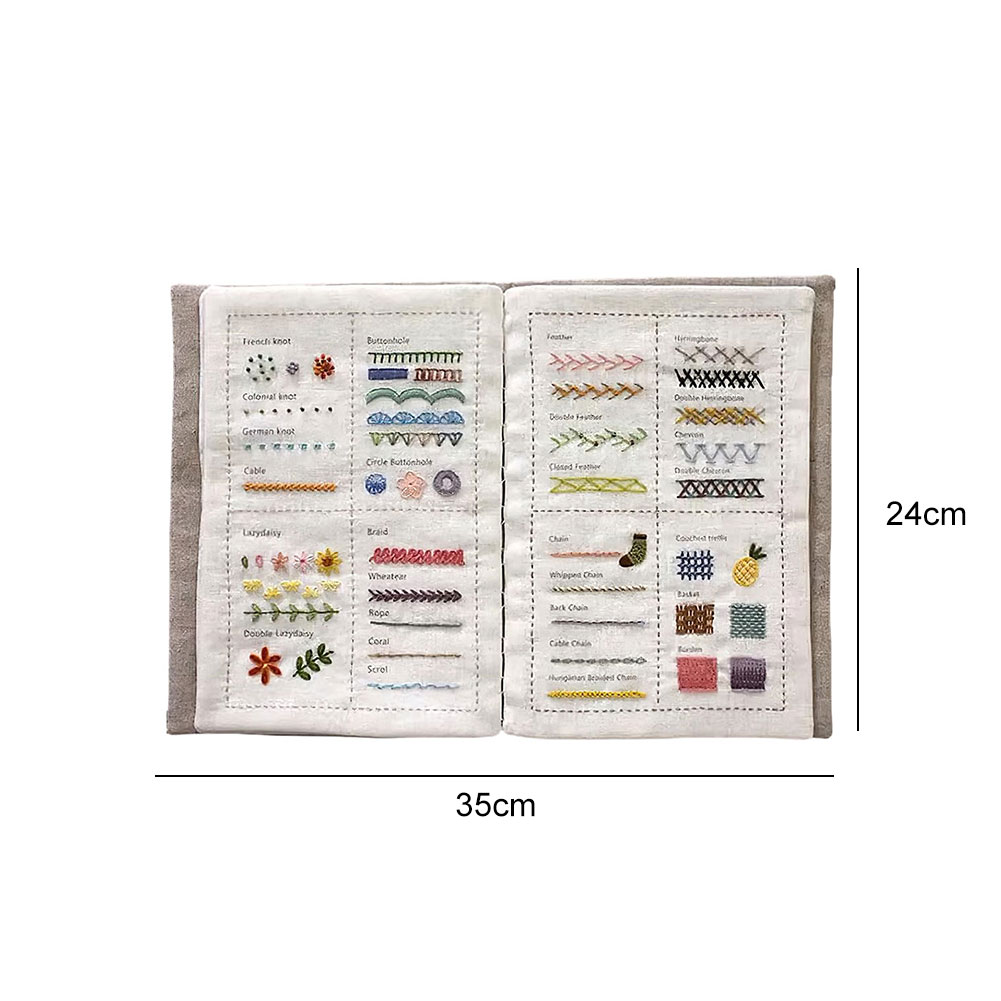 Embroidery Guide Book - Libro dei punti fai-da-te Libro da