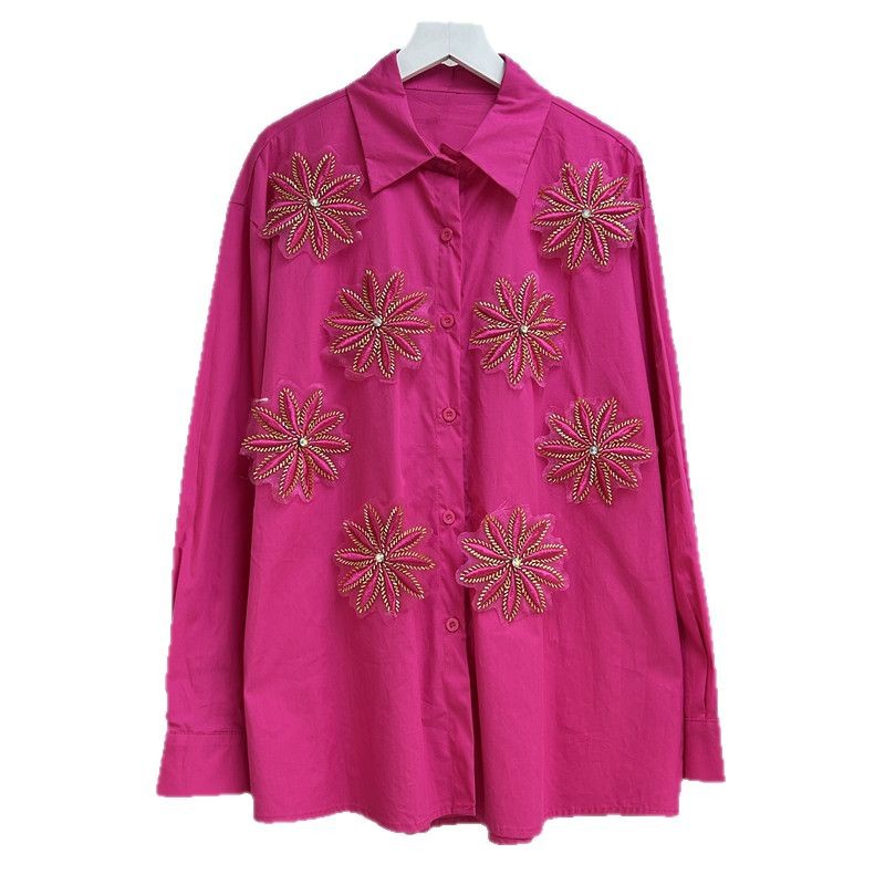 Embroidery Artwork - Camicette da Donna Vintage con Colletto