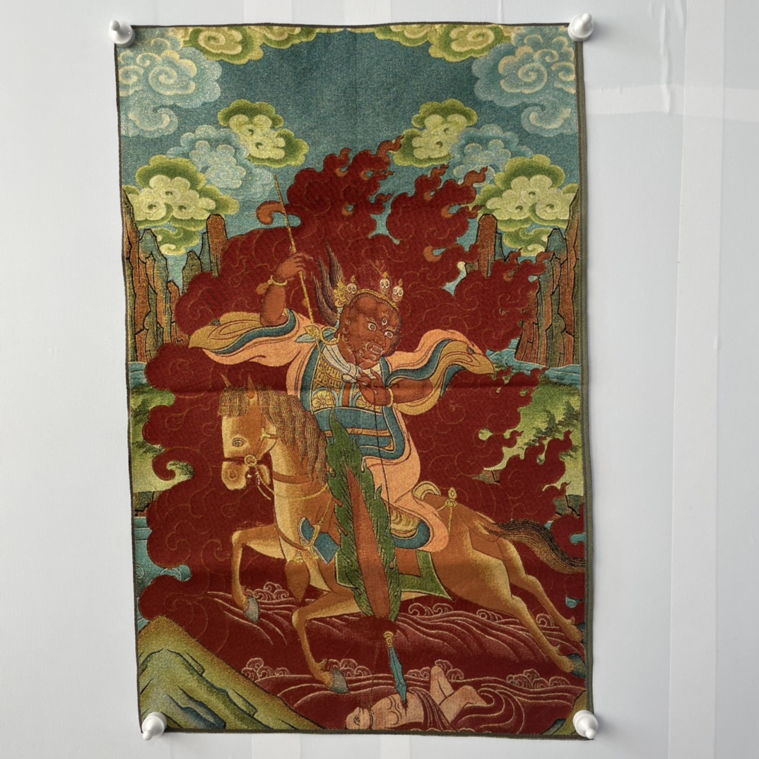 Embroidery House - Thangka da appendere in seta ricamata,