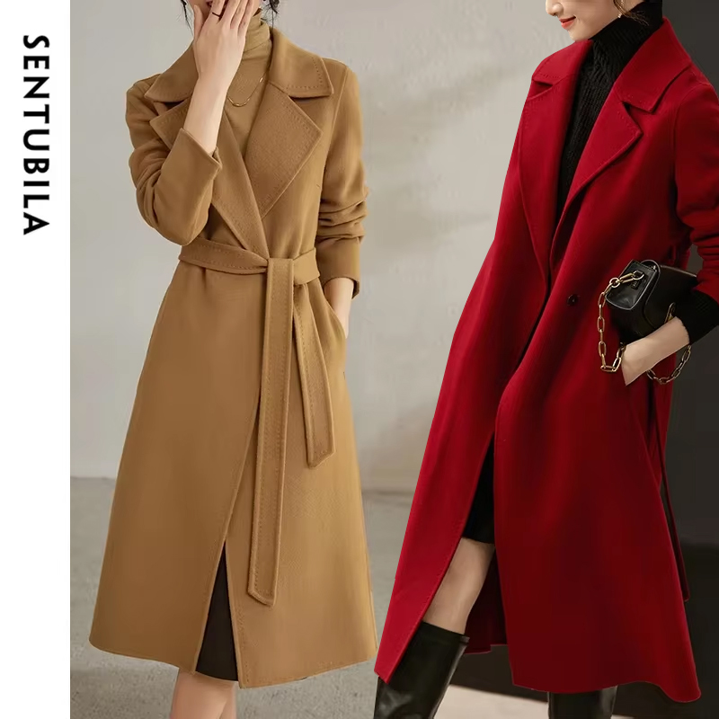Felt Sheet Wool - SENTUBILA 100% lana cappotto avvolgente 2023