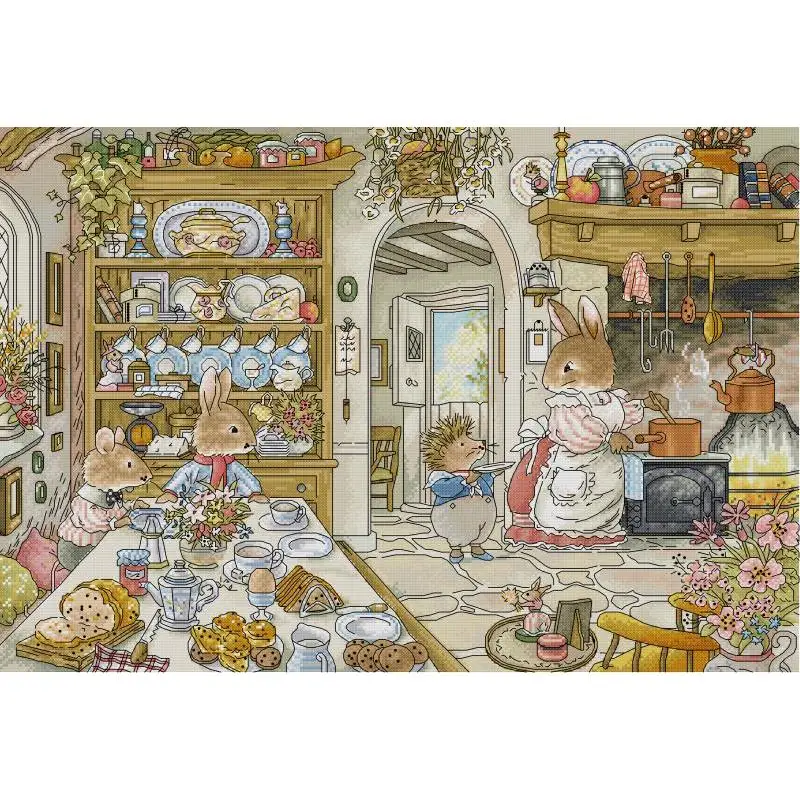 Embroidery Kitchen - Kit punto croce modello animale cartone