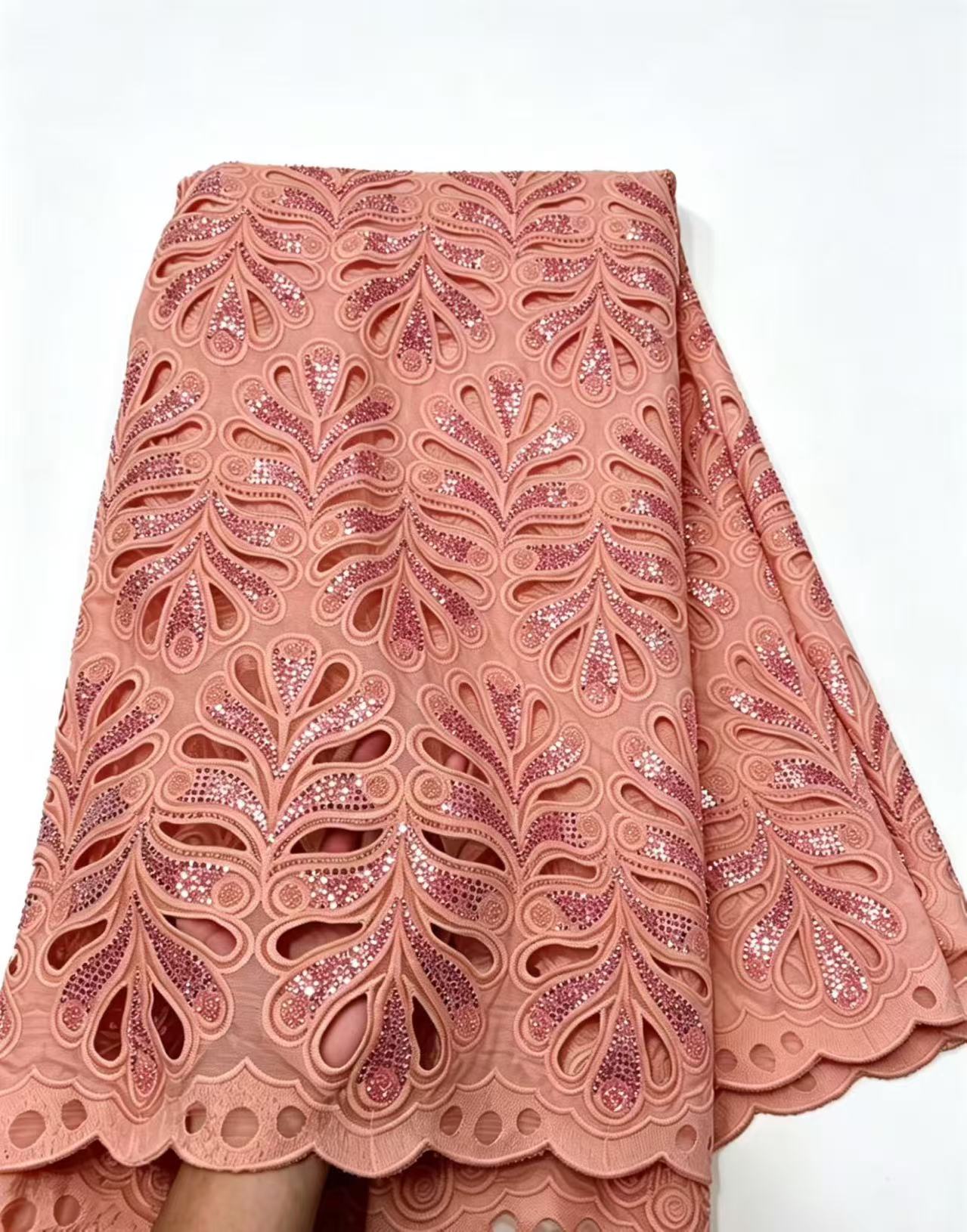 Embroidery Organza - Tessuto in pizzo di organza e