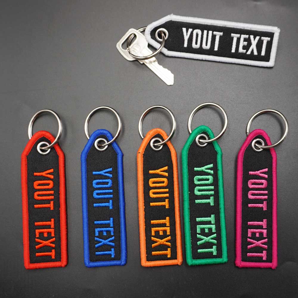 Embroidery Font Free - Portachiavi con carattere a colori personalizzato