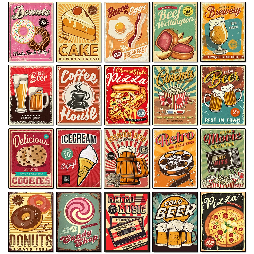 Embroidery Kitchen - Pittura diamante 5D Poster alimentare Diamante