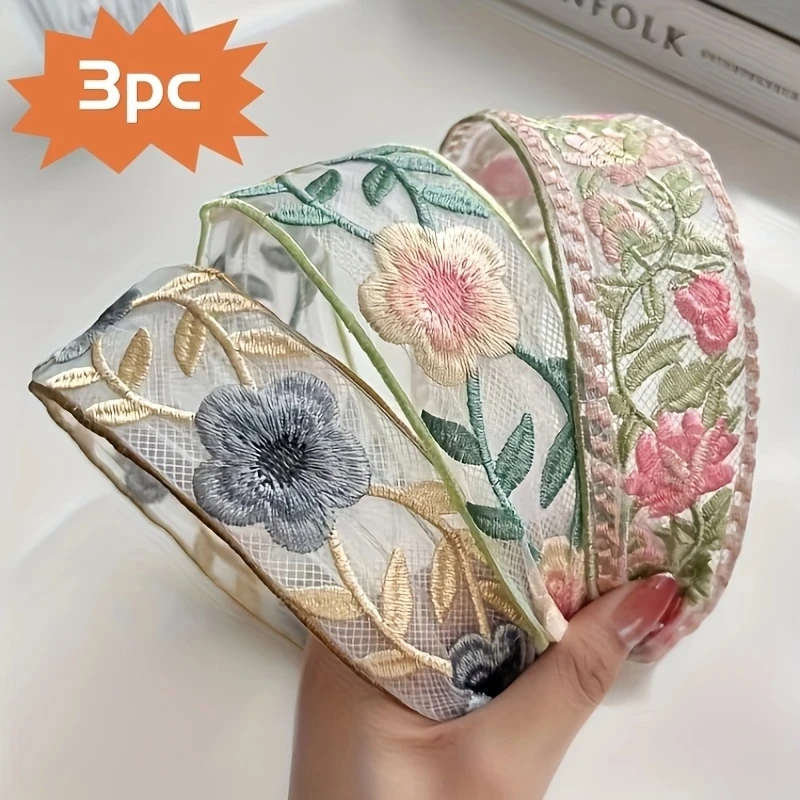 Embroidery Hoop - 1/3 pezzi elegante fascia per capelli