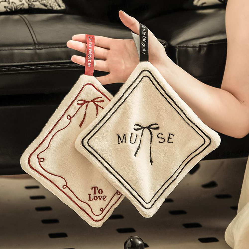 Embroidery Kitchen - Simpatico Asciugamano da Cucina/Bagno in Velluto