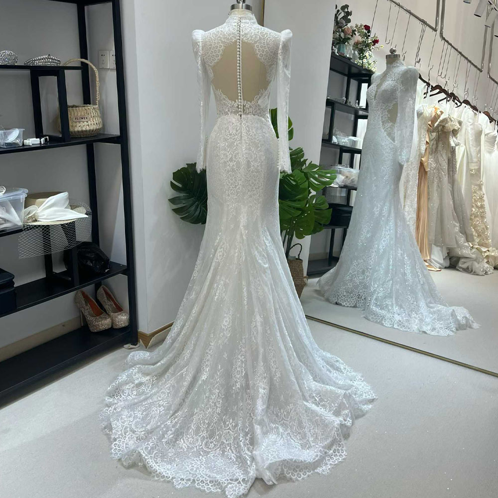 Abito da sposa a sirena con ri - Embroidery Organza recensione e prezzo