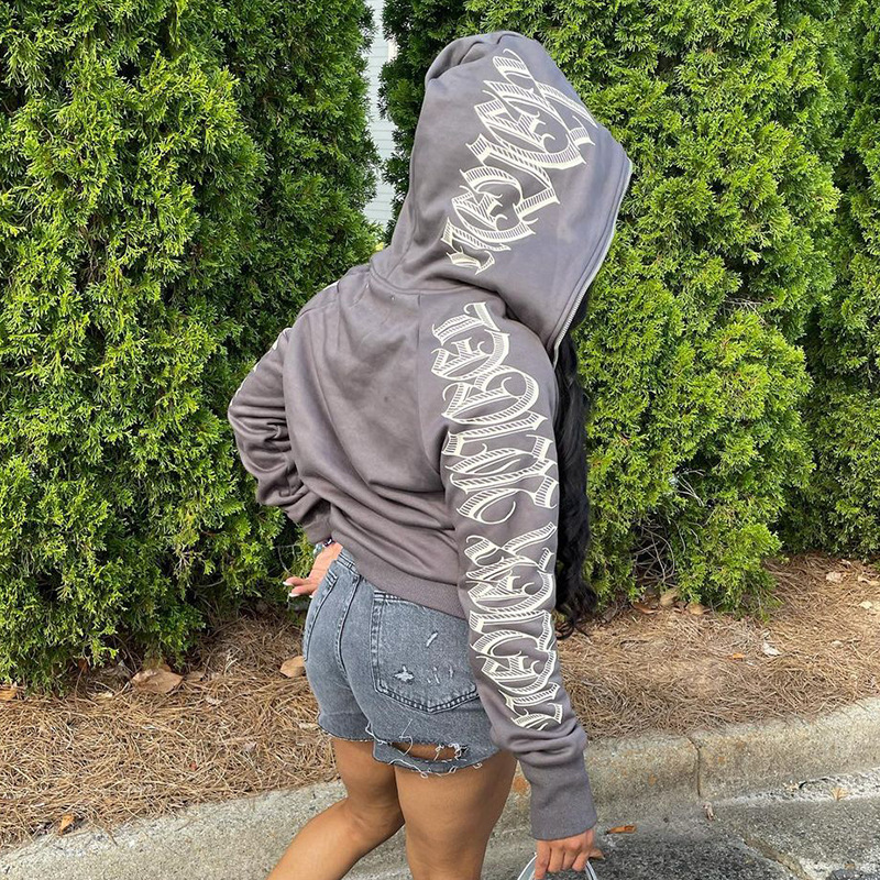Felpa Corta con Zip da Donna Y - Embroidery Zip Up Hoodie recensione e prezzo