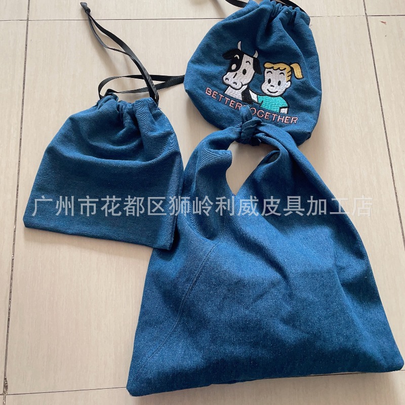 Borsa in denim alla moda con r - Embroidery Gift recensione e prezzo