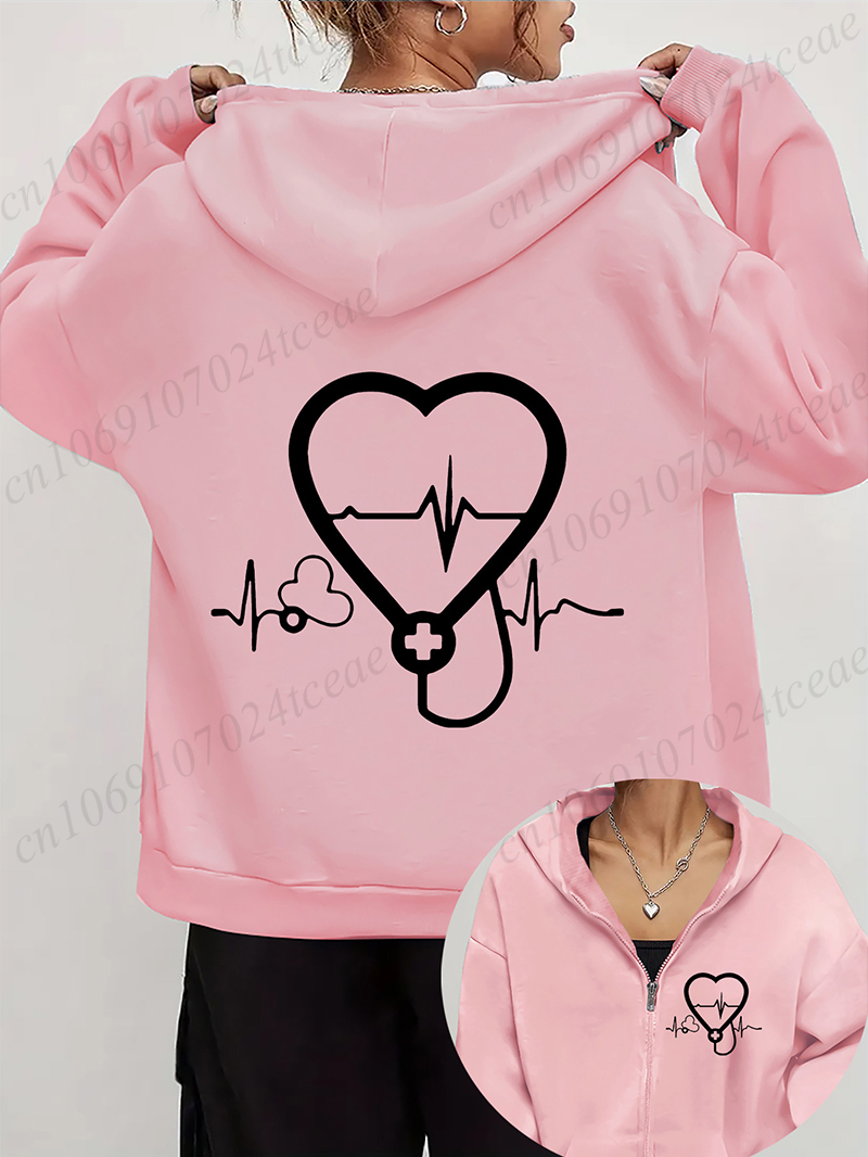 Felpe con cappuccio autunno in - Embroidery Zip Up Hoodie recensione e prezzo