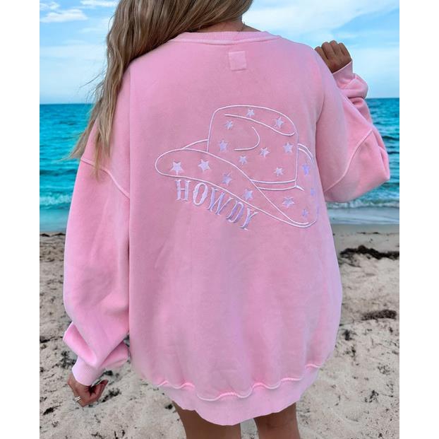 Felpa rosa ricamata da donna d - Embroidery Premium recensione e prezzo