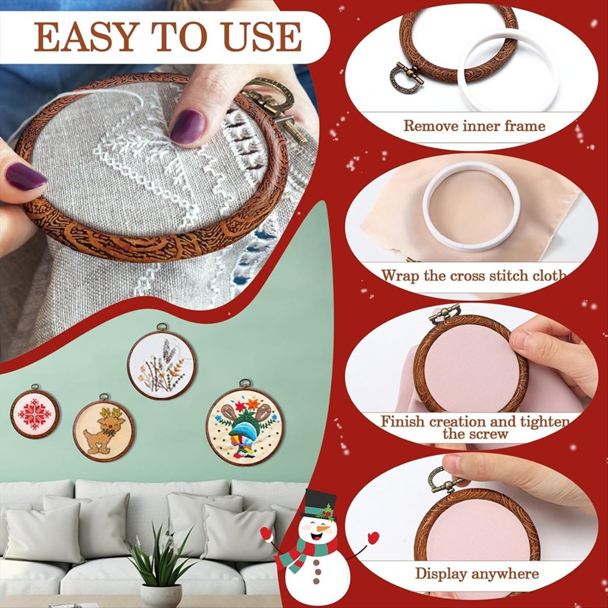 Telaio per cerchi da ricamo ro - Embroidery Ring Sizes recensione e prezzo