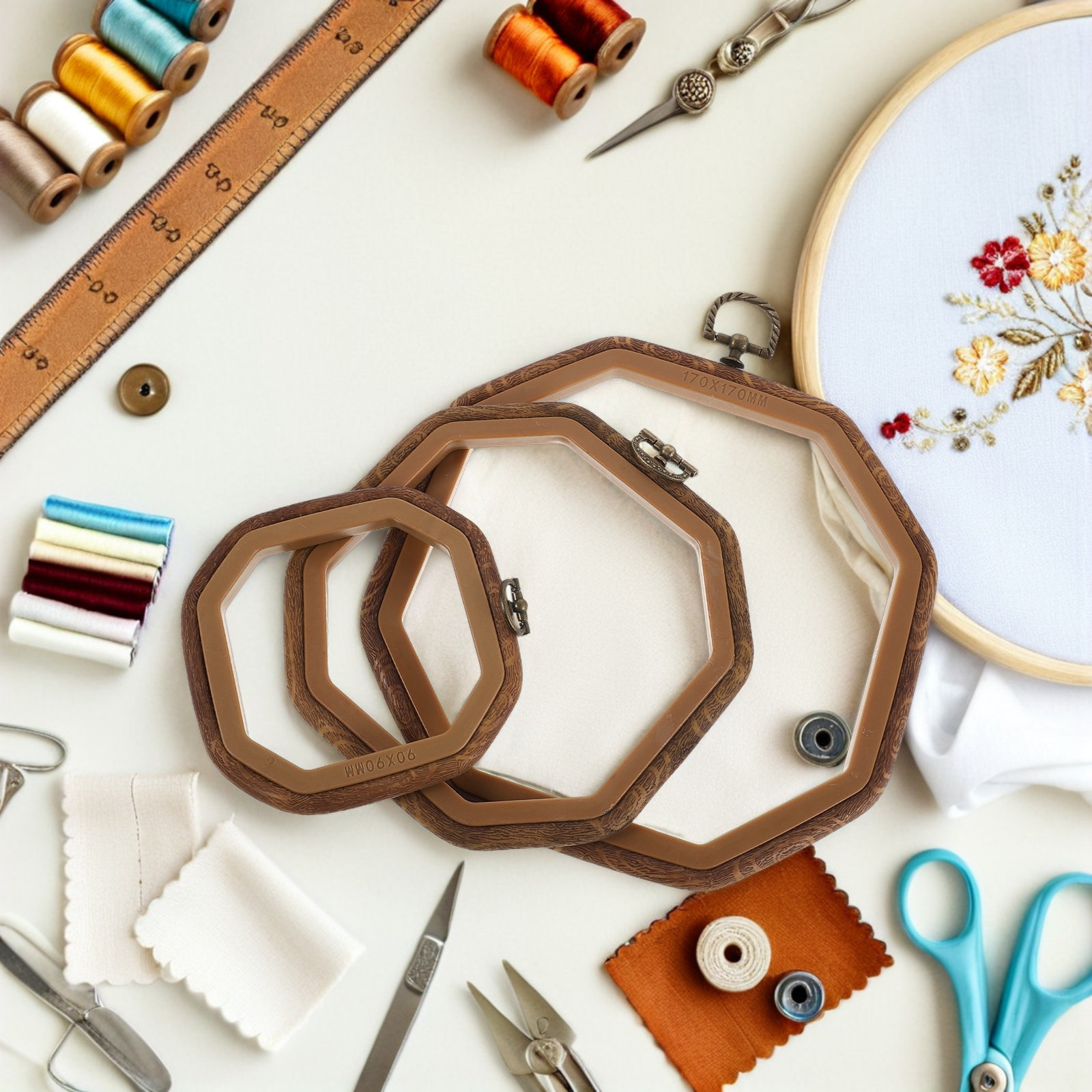 6 Cerchi Ottagonali per Ricamo - Embroidery Ring Sizes recensione e prezzo
