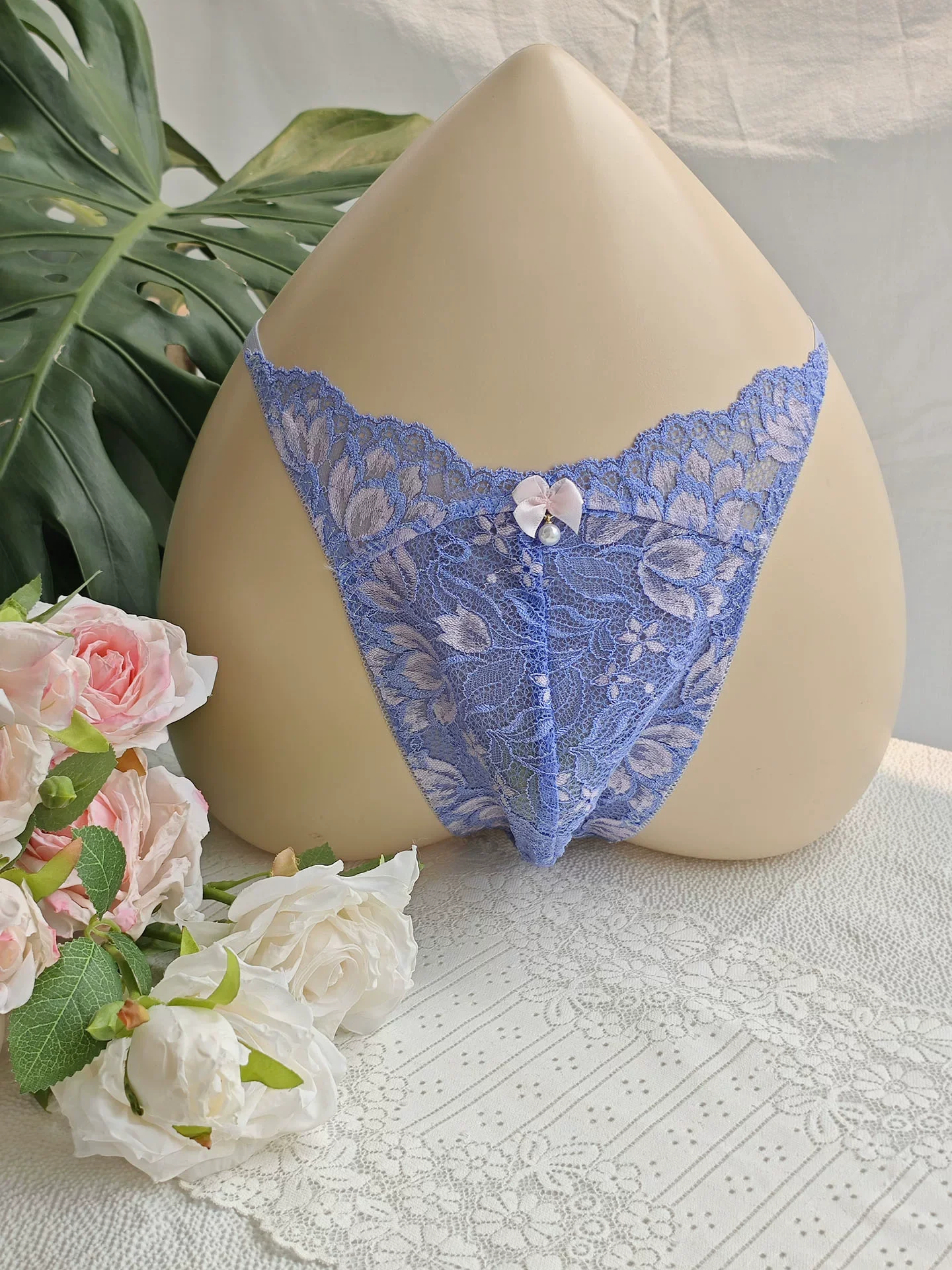 Slip da Uomo in Pizzo Nero con - Embroidery Gift recensione e prezzo