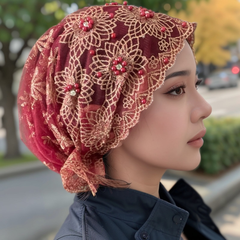 Donne Elegante Foulard Cappell - Embroidery Hat Machine recensione e prezzo