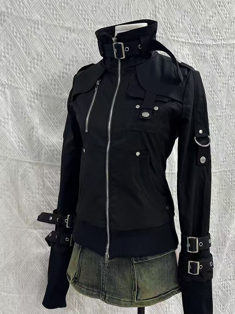 Felpa con Cappuccio Y2K Gotica - Embroidery Zip Up Hoodie recensione e prezzo