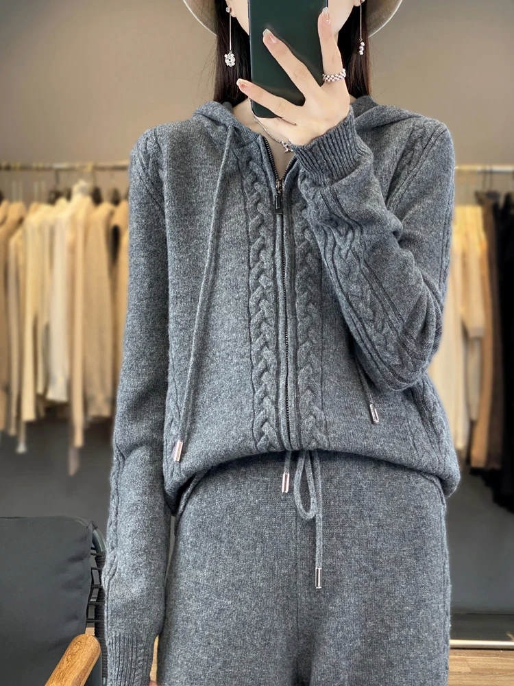 Set 2 Pezzi da Donna in Puro C - Embroidery Zip Up Hoodie recensione e prezzo