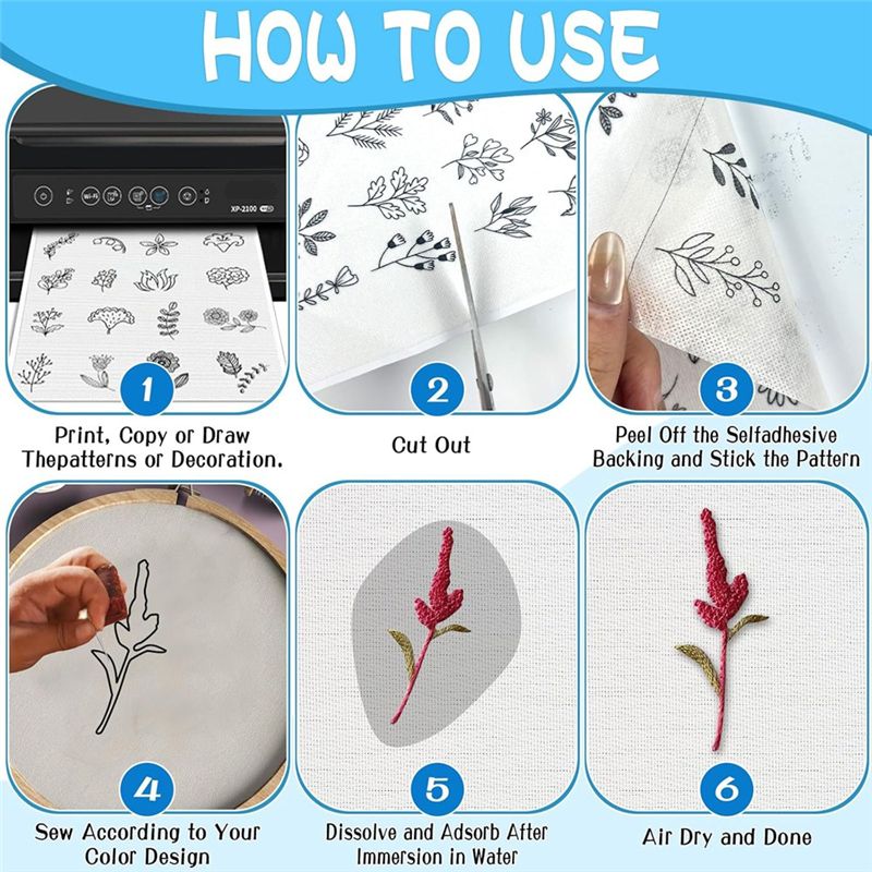 LIKE WISH 15 Pezzi A4 Stabiliz - Water Soluble Stabilizer recensione e prezzo