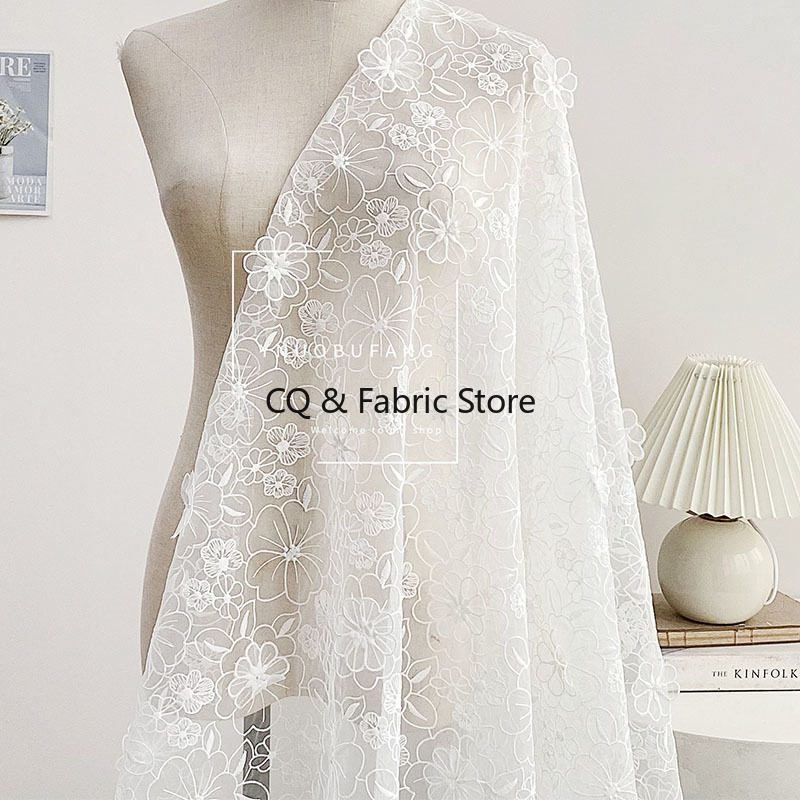 Tessuto di pizzo ricamato a do - Embroidery Organza recensione e prezzo